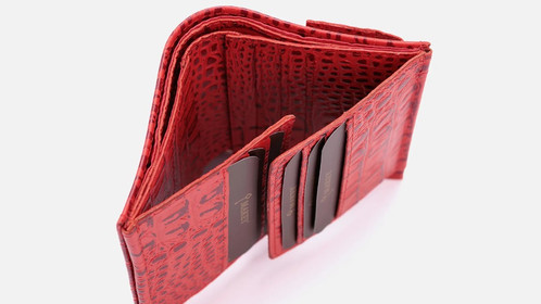 Кошелёк Normal, красная рептилия Арт.122-07-01