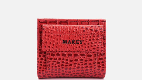 Кошелёк Normal, красная рептилия Арт.122-07-01