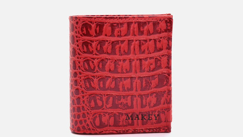 Кошелёк Normal, красная рептилия Арт.122-07-01