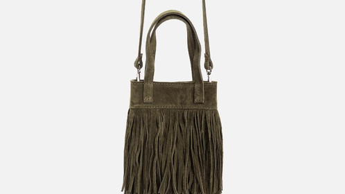 Сумка Boho Carry, темно-зеленый велюр Арт.117-09-59