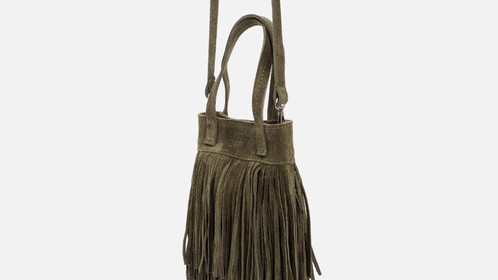 Сумка Boho Carry, темно-зеленый велюр Арт.117-09-59