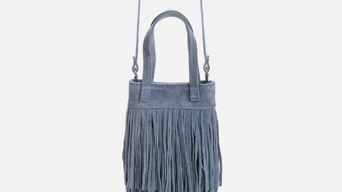 Сумка Boho Carry, голубой велюр Арт.117-09-59